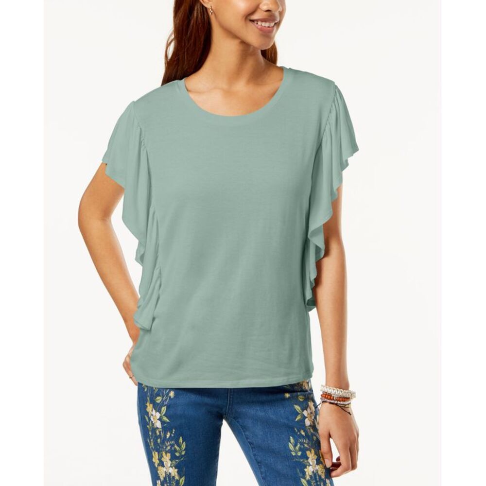 One Hart Juniors Side Ruffle Top